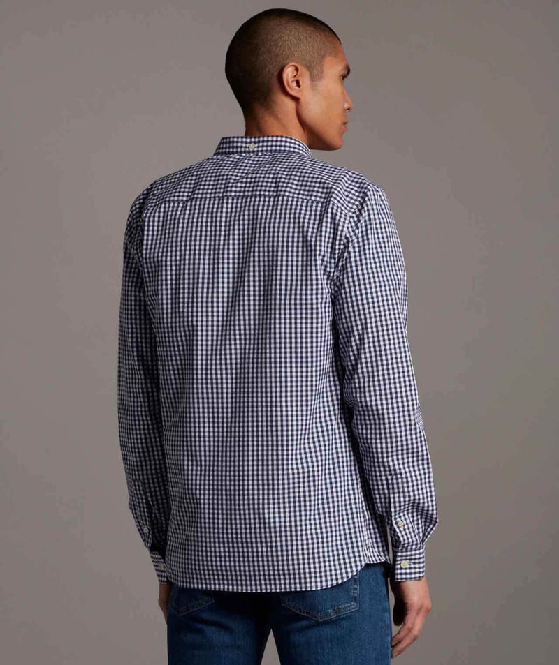 Lyle & Scott - Slim Fit Gingham Shirt - Navy/White