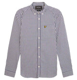 Lyle & Scott - Slim Fit Gingham Shirt - Navy/White