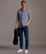 Lyle & Scott - Slim Fit Gingham Shirt - Navy/White