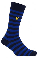 Lyle & Scott Socks 3 Pack Gift Box Flanders Stripe - Beacon Blue