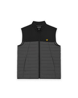 Lyle & Scott Sports Fleece Hybrid Gilet Jet Black/Granite Northern
