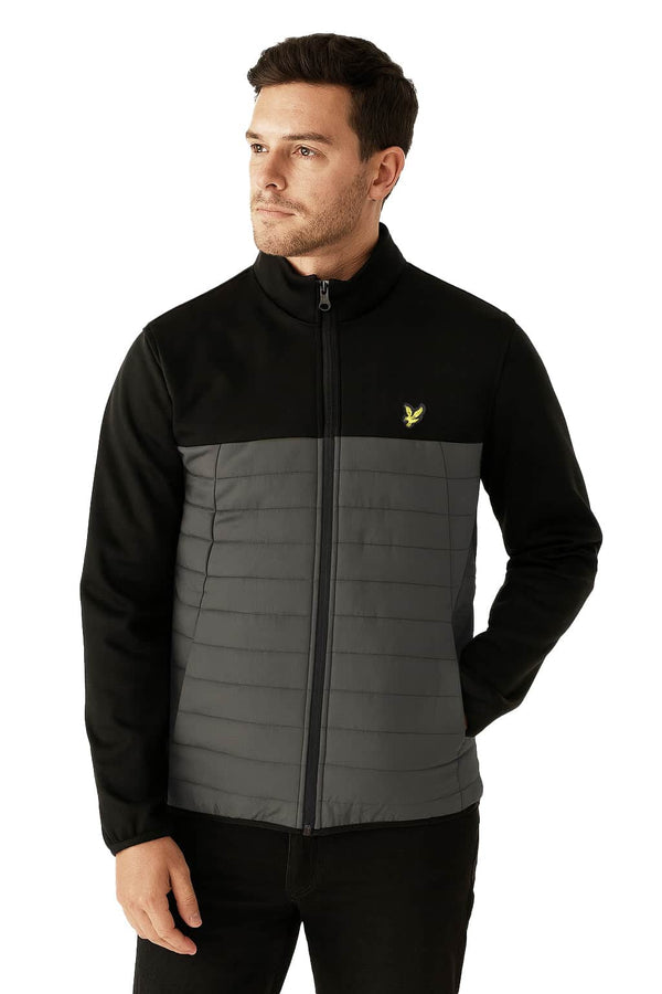 Lyle & Scott Sports Fleece Hybrid Jacket Jet Black/Granite Northern