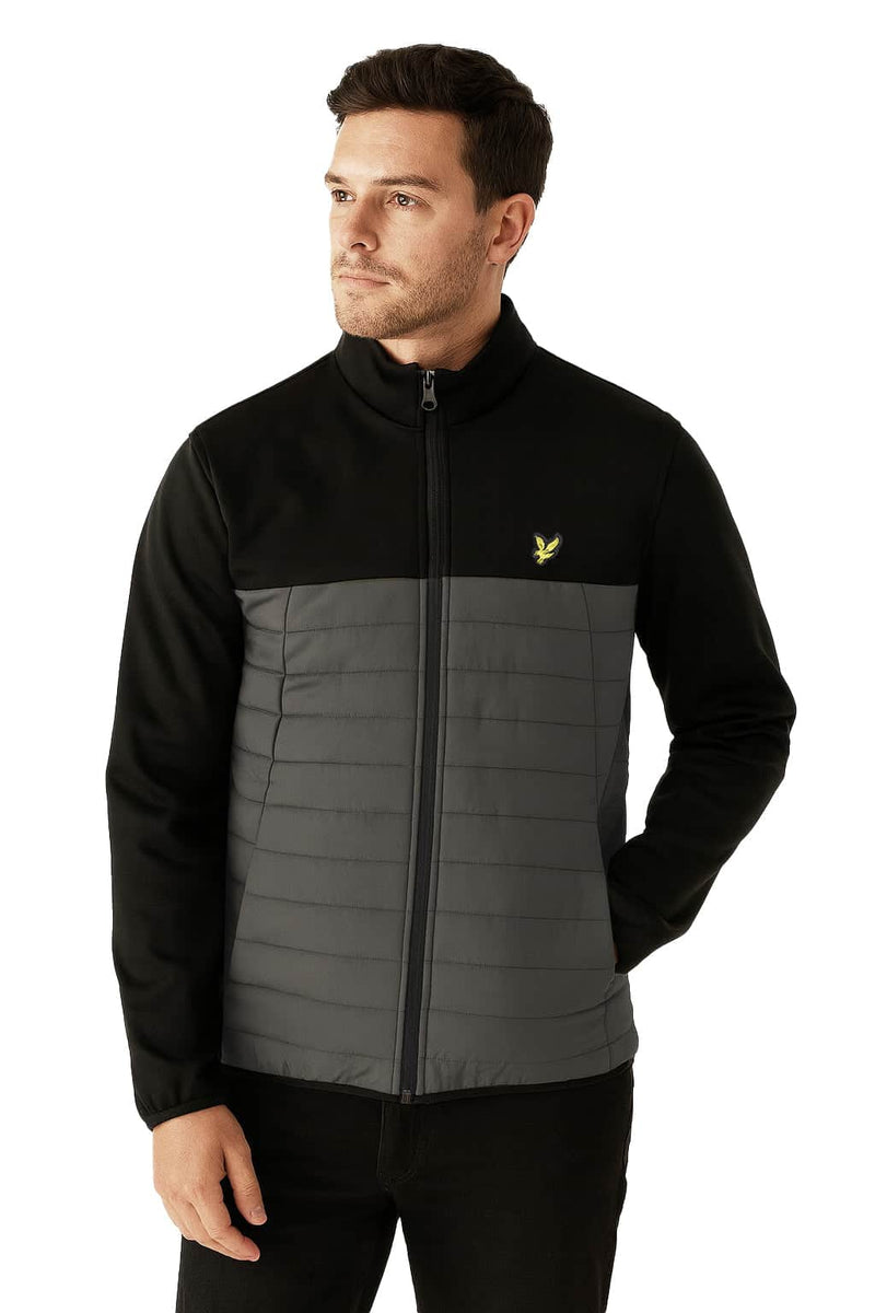 Lyle & Scott Sports Fleece Hybrid Jacket Jet Black/Granite Northern