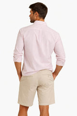 Lyle & Scott Stripe Oxford Shirt Pink Grapefruit / White Northern