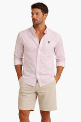 Lyle & Scott Stripe Oxford Shirt Pink Grapefruit / White Northern