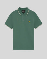 Lyle & Scott Tipped Polo Shirt Everglade Green/Wheat Northern Ireland