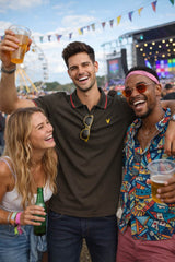 Lyle & Scott Tipped Polo Shirt Soft Black/Cherry Red Northern Ireland