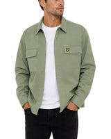 Lyle & Scott Washed Overshirt Smoke Olive Green Northern Ireland