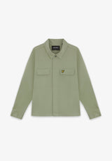 Lyle & Scott Washed Overshirt Smoke Olive Green Northern Ireland