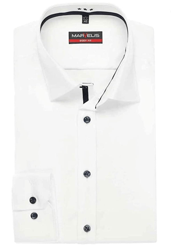 Marvelis 7579/64 Long Sleeve Body Fit White Formal Shirt