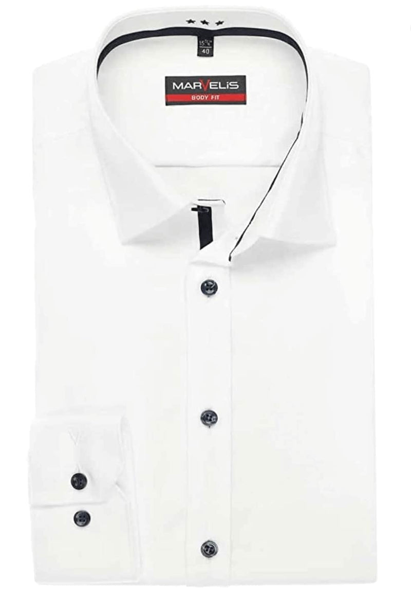 Marvelis 7579/64 Long Sleeve Body Fit White Formal Shirt