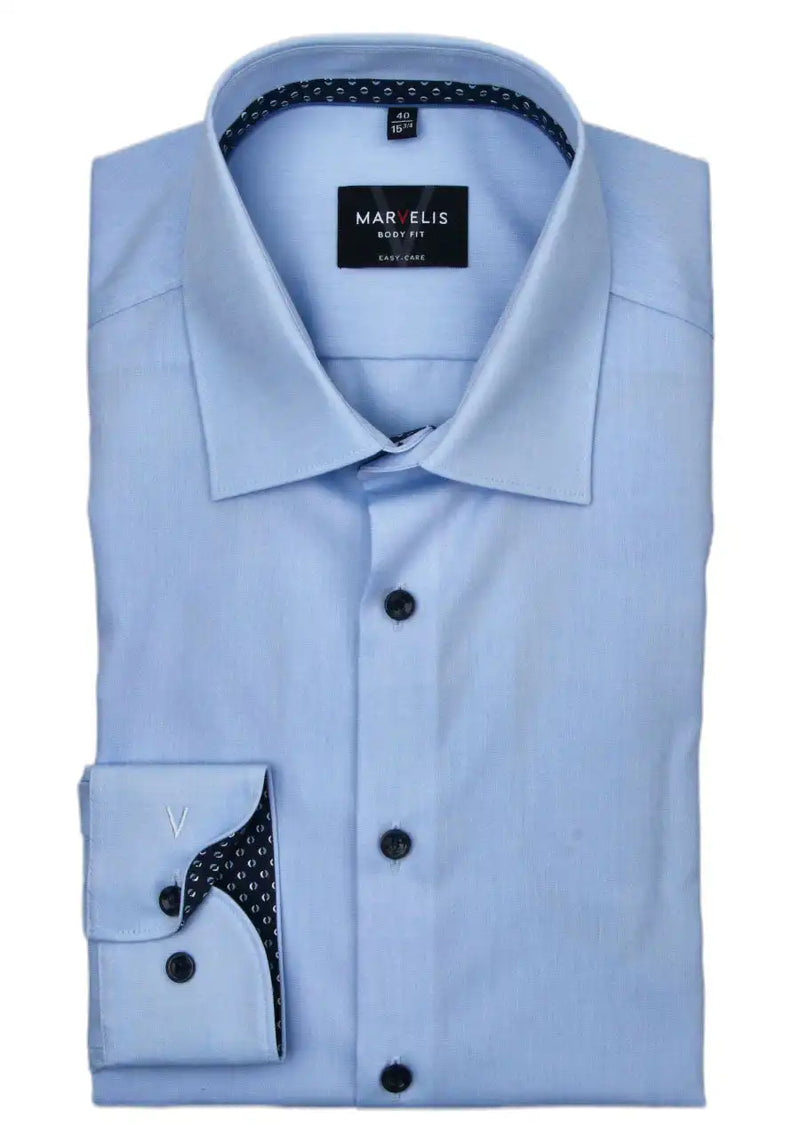 Marvelis Body Fit Dress Shirt 7502-64-11 Blue Northern Ireland Belfast