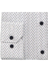 Marvelis Mens Body Fit Long Sleeve Dress Shirt 7524/44/11 White/Blue