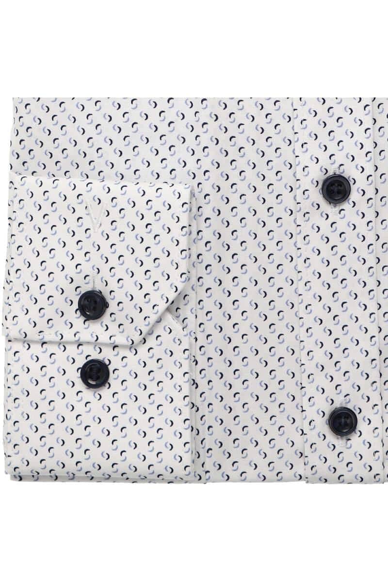 Marvelis Mens Body Fit Long Sleeve Dress Shirt 7524/44/11 White/Blue