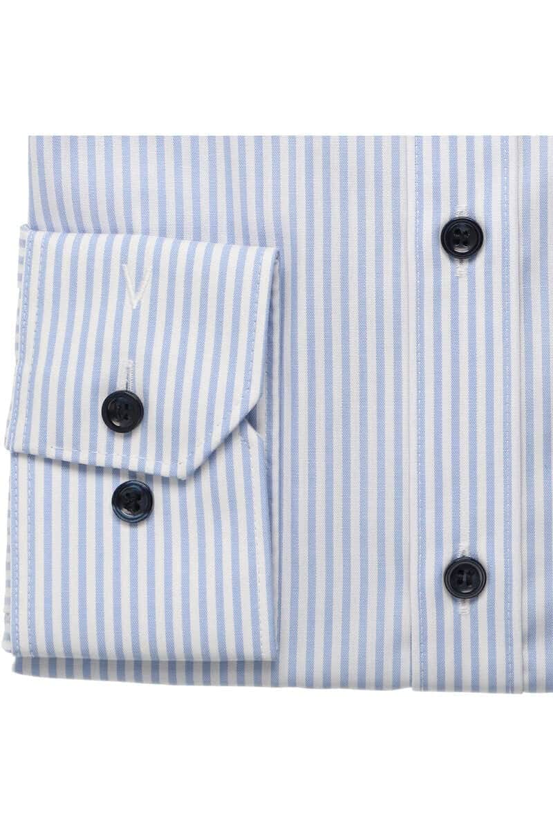 Marvelis Mens Body Fit Long Sleeve Dress Shirt 7532/44/11 Blue Stripe