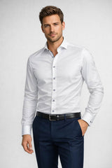 Marvelis Men’s Body Fit (Slim Fit) Dress Shirt 7529/14/00 White