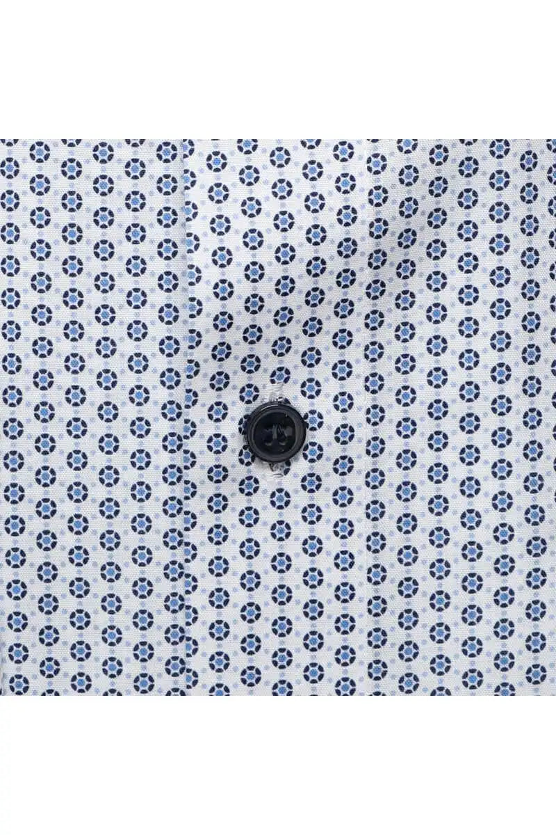 Marvelis Men’s Modern Fit Dress Shirt 7288/34/11 Blue/White Patterned