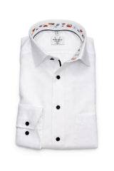 Marvelis Mens Modern Fit Formal Dress Shirt 7207-14-00 White Northern