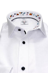 Marvelis Mens Modern Fit Formal Dress Shirt 7207-14-00 White Northern