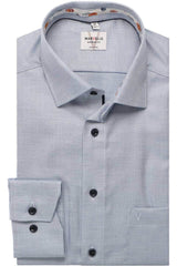 Marvelis Mens Modern Fit Formal Dress Shirt Dark Blue Northern