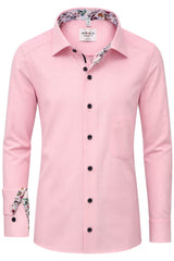 Marvelis Mens Modern Fit Formal Dress Shirt Pink Northern Ireland