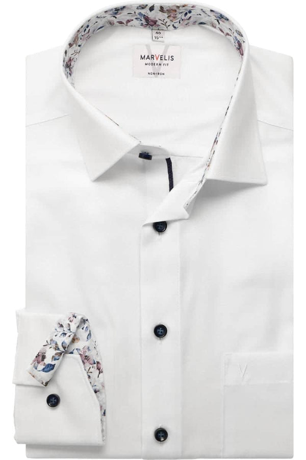 Marvelis Modern Fit Dress Shirt 7246/84/10 White Northern Ireland