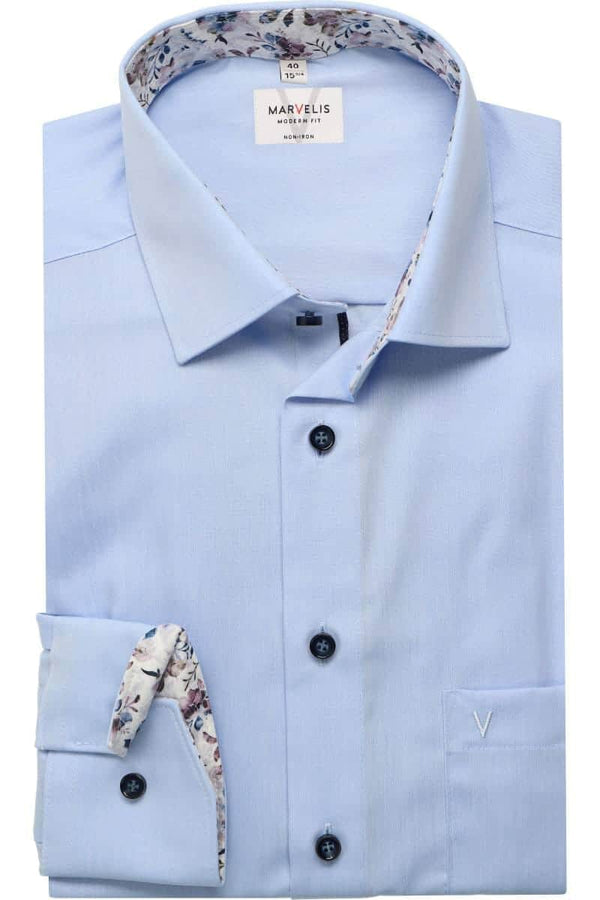 Marvelis Modern Fit Dress Shirt 7246/84/11 Blue Northern Ireland