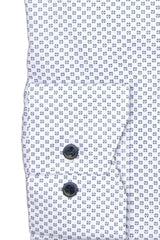 Marvelis Modern Fit Shirt Long Sleeve Dress Shirt Pattern White/Blue