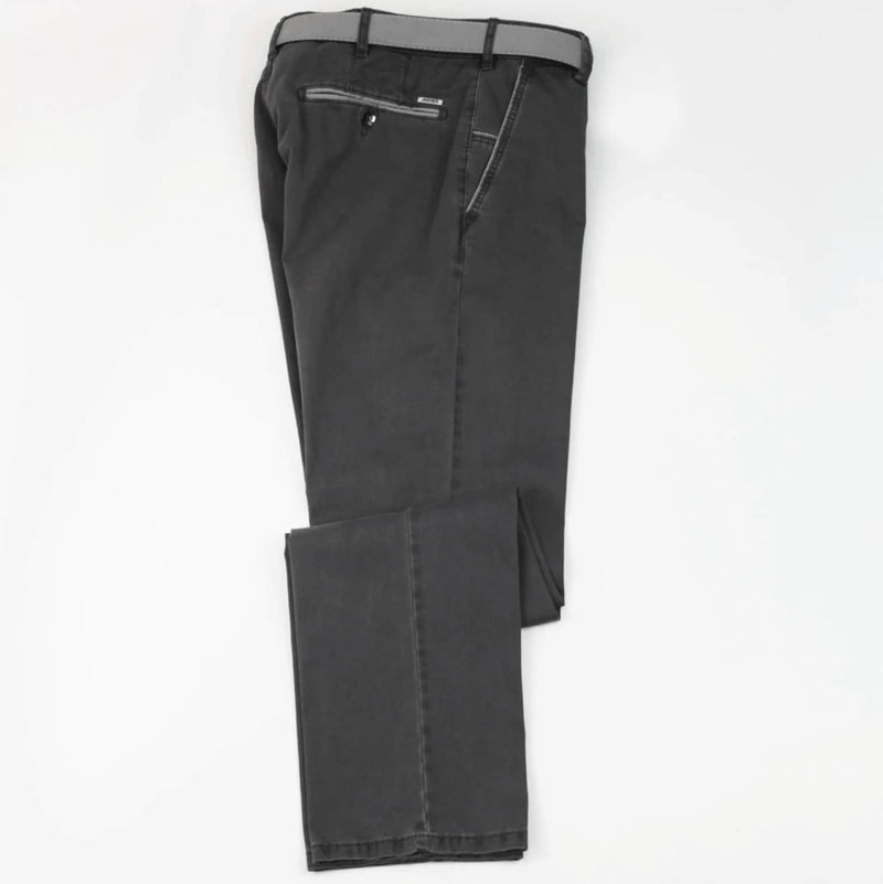Meyer Chino Trousers New York Luxury Cotton Grey