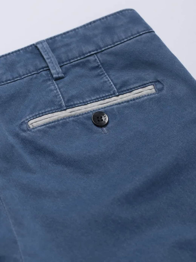 Meyer Men’s Chino Trousers New York Luxury Cotton Blue Ballynahinch