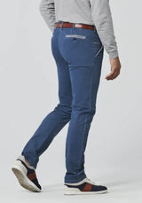 Meyer Men’s Chino Trousers New York Luxury Cotton Blue Ballynahinch