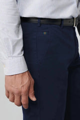 Meyer Men’s Chino Trousers Roma Cotton 9-316-15 Blue Ballynahinch