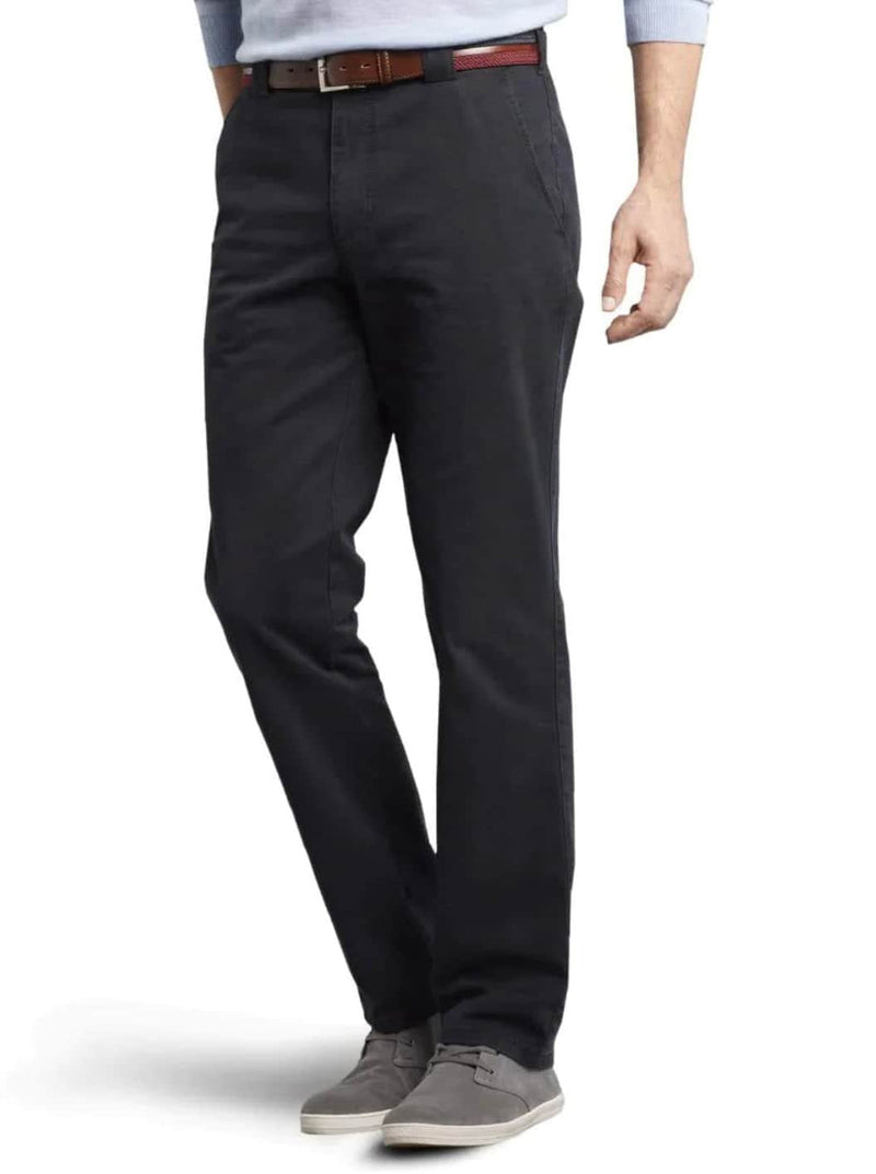 Meyer Chino Trousers Roma Cotton Navy - Pants