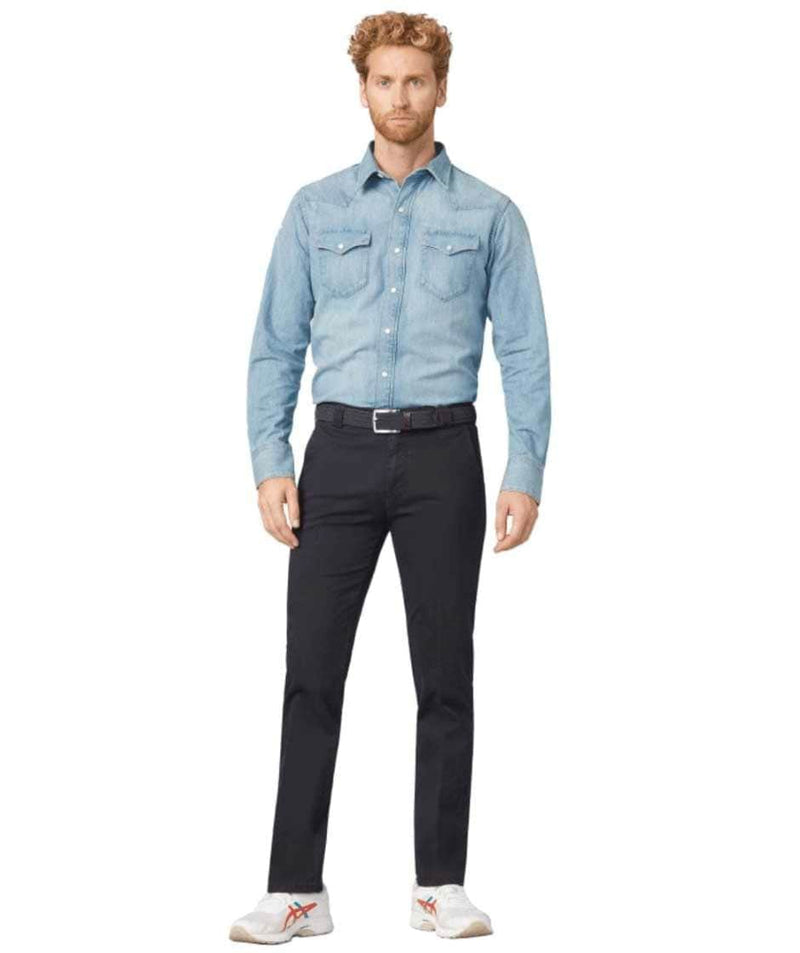 Meyer Chino Trousers Roma Cotton Navy - Pants