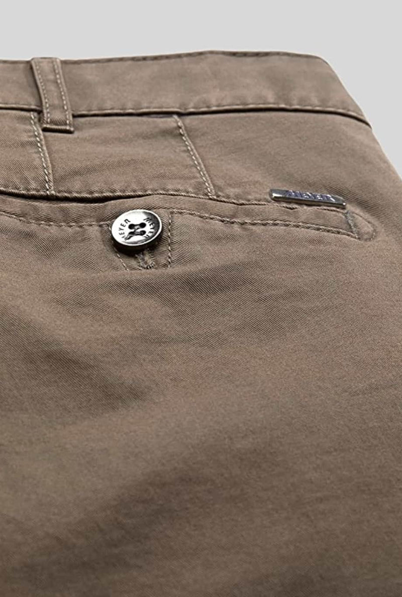 Meyer Chino Trousers Roma Cotton Stone Brown - Pants