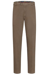 Meyer Chino Trousers Roma Cotton Stone Brown - Pants