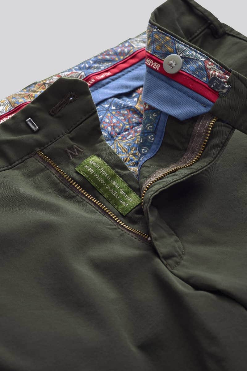 Meyer Mens Roma Chino Trousers 9-316/29 Laurel Green Northern Ireland