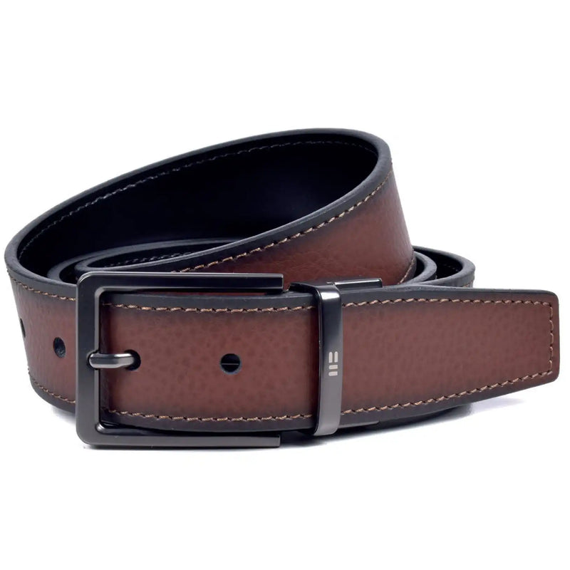 Miguel Bellido Mens Reversible Leather Belt Black/Brown Northern