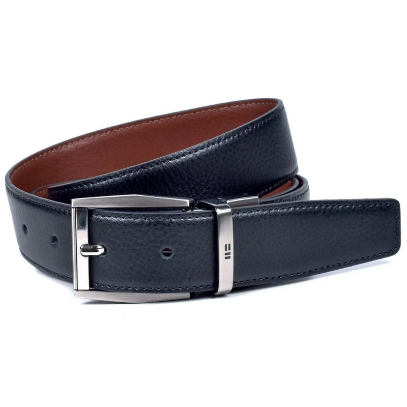 Miguel Bellido Mens Reversible Leather Belt Black/Tan Northern