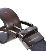 Miguel Bellido Mens Reversible Leather Belt Navy/Brown Northern
