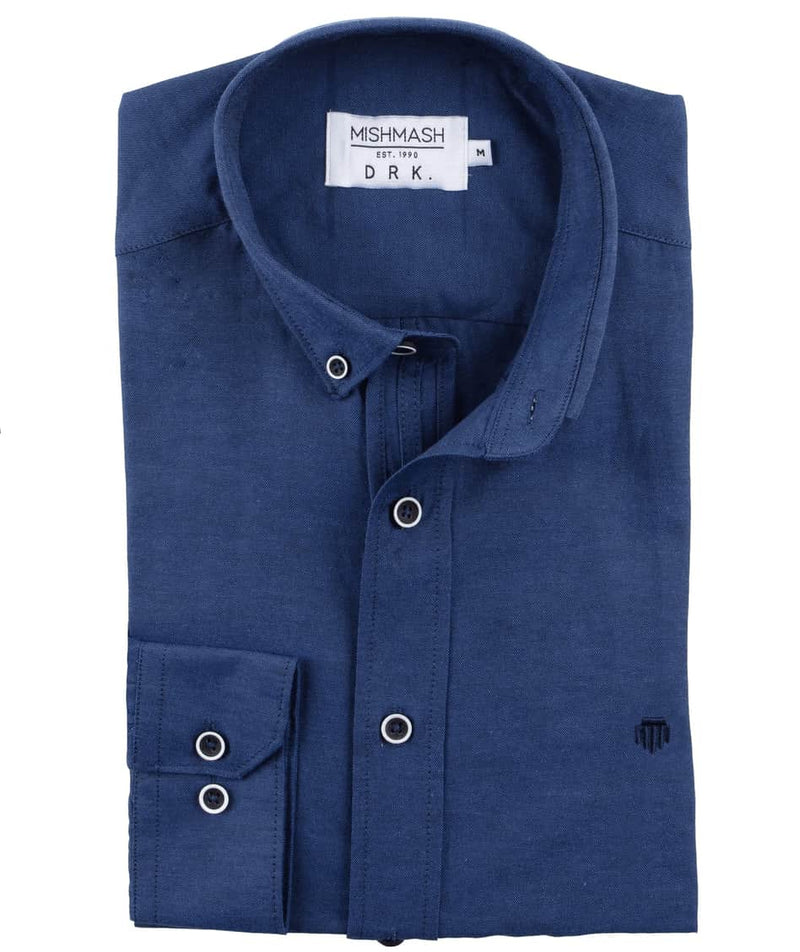Mish Mash Classic Oxford Summit Long Sleeve Shirt Indigo Navy