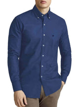 Mish Mash Men’s Classic Oxford Shirt Summit Long Sleeve Indigo Navy