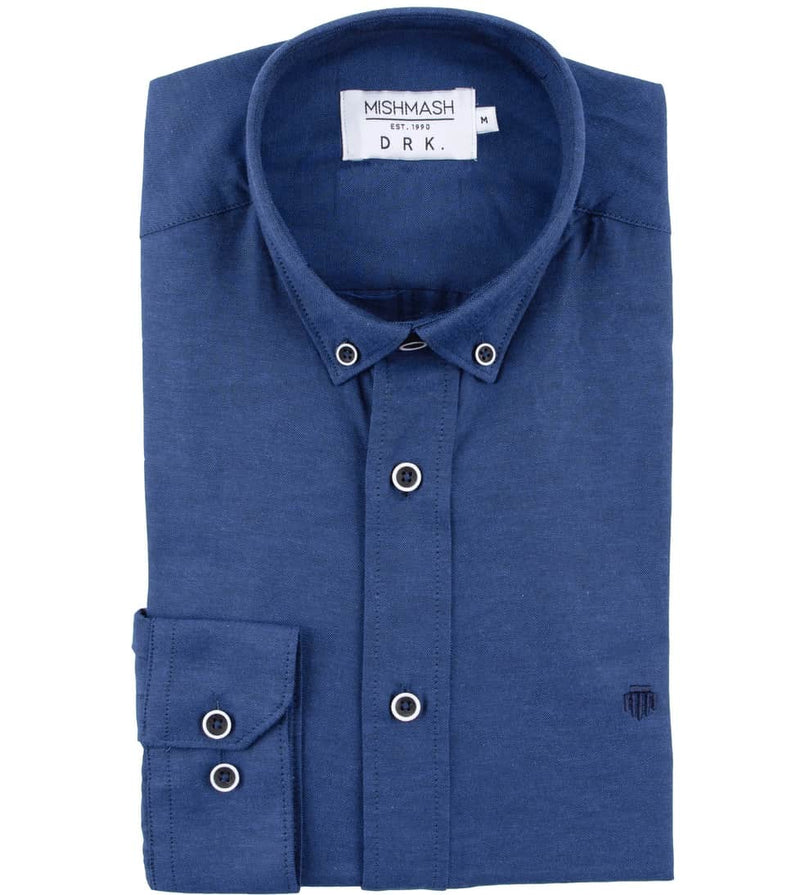 Mish Mash Classic Oxford Summit Long Sleeve Shirt Indigo Navy