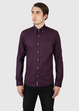 Mish Mash Men’s Classic Oxford Shirt Summit Long Sleeve Plum Northern