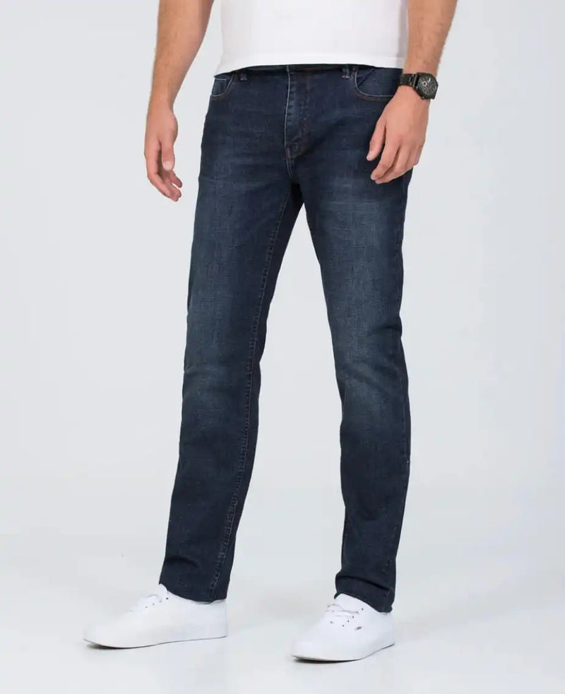 Mish Mash Mens Santana Straight Leg Jeans Dark Blue Northern Ireland