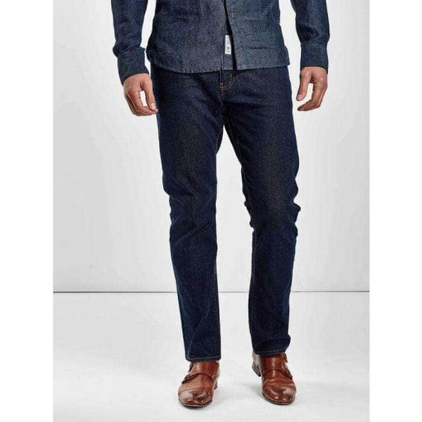 Mish Mash Vintgae Ink Raw Denim Straight Leg Jeans.