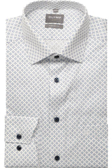 Olymp Comfort Fit Dress Shirt 1064/84/00 White Printed Northern