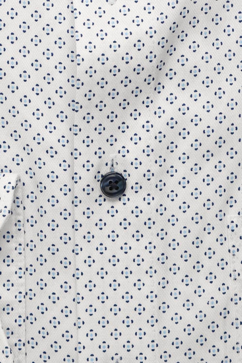 Olymp Comfort Fit Dress Shirt 1064/84/00 White Printed Northern
