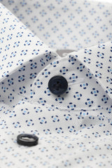 Olymp Comfort Fit Dress Shirt 1064/84/00 White Printed Northern