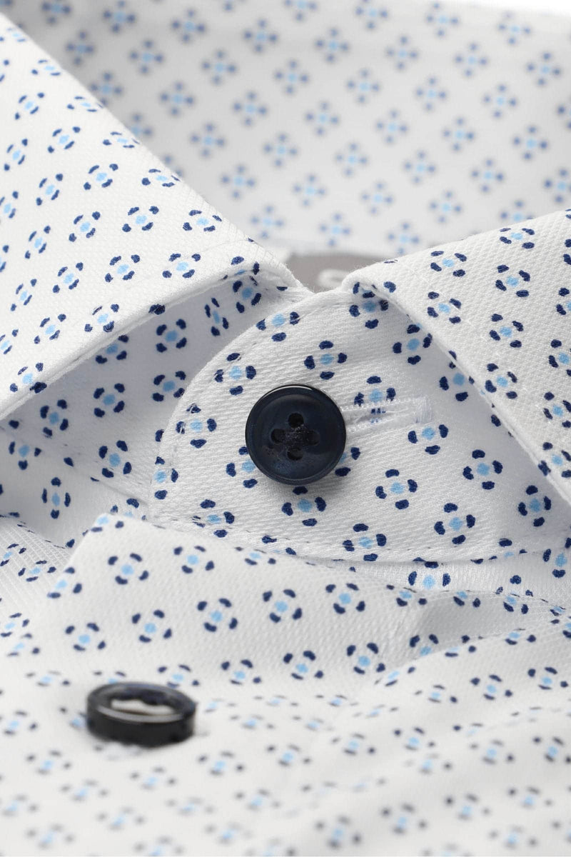 Olymp Comfort Fit Dress Shirt 1064/84/00 White Printed Northern